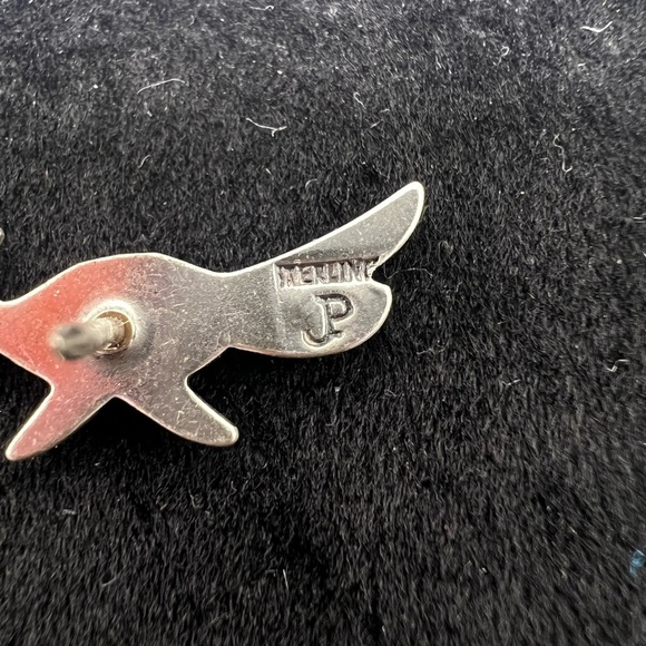 Vintage Sterling Silver Roadrunner Pin Signed JP - Picture 3 of 3